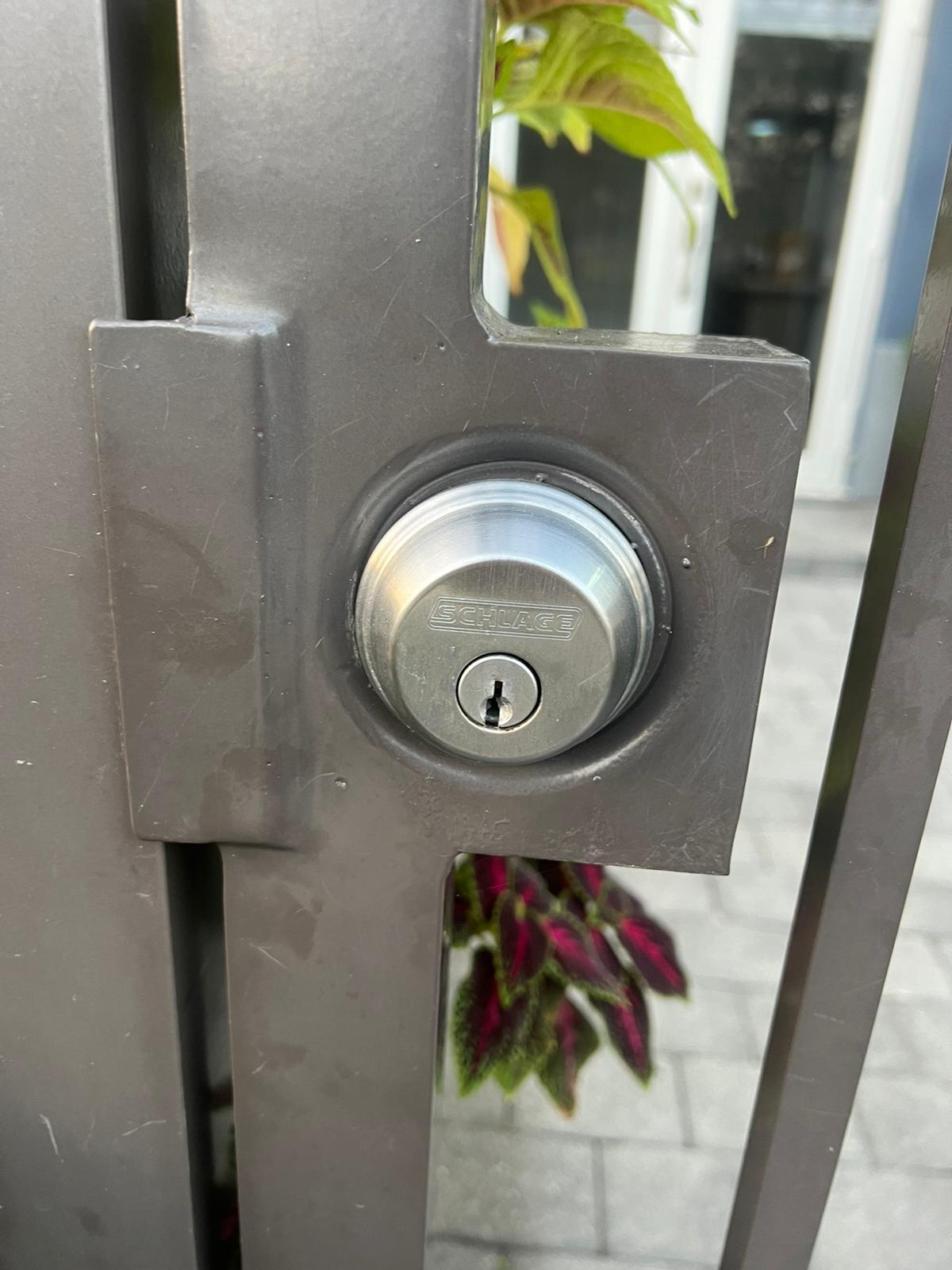 Commercial single sided deadbolt installed on home door by Magic Lock NC (1)